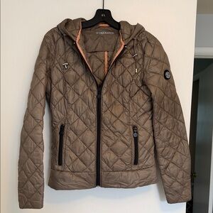 Bernardo Quilted Tan Puffer Jacket